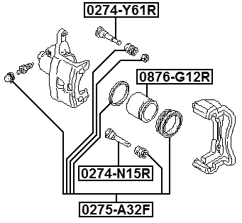 0275-A32F - FRONT BRAKE CALIPER REPAIR KIT (SET FOR TWO SIDES)