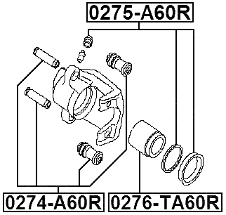 0275-A60R - REAR BRAKE CALIPER REPAIR KIT (SET FOR TWO SIDES)