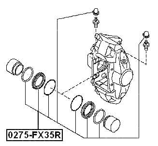 0275-FX35R - REAR BRAKE CALIPER REPAIR KIT (SET FOR ONE SIDE)