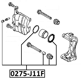 0275-J11F - FRONT BRAKE CALIPER REPAIR KIT (SET FOR TWO SIDES)