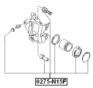 0275-N15F - FRONT BRAKE CALIPER REPAIR KIT (SET FOR TWO SIDES)