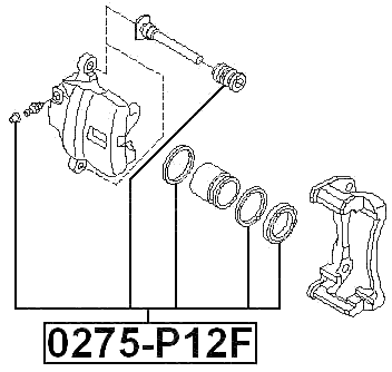 0275-P12F - FRONT BRAKE CALIPER REPAIR KIT (SET FOR TWO SIDES)