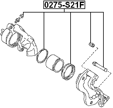 0275-S21F - FRONT BRAKE CALIPER REPAIR KIT (SET FOR TWO SIDES)