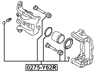 0275-Y62R - REAR BRAKE CALIPER REPAIR KIT (SET FOR TWO SIDES)