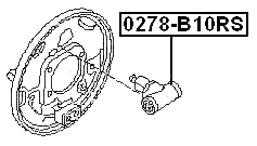 0278-B10RS - REAR WHEEL BRAKE CYLINDER