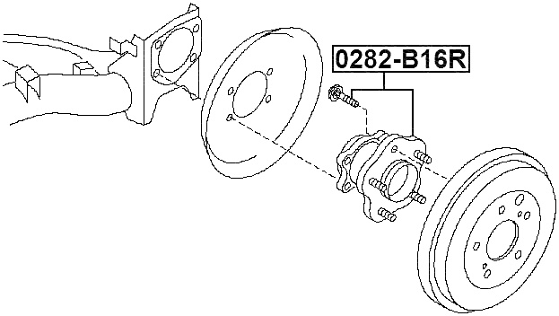 0282-B16R - REAR WHEEL HUB