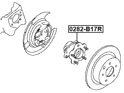 0282-B17R - REAR WHEEL HUB