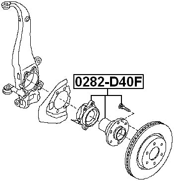 0282-D40F - FRONT WHEEL HUB