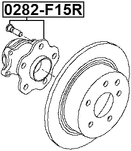 0282-F15R - REAR WHEEL HUB