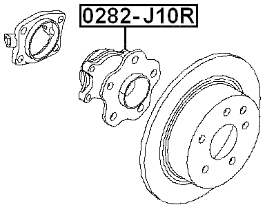 0282-J10R - REAR WHEEL HUB