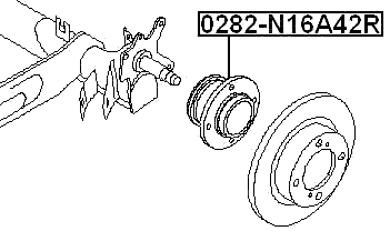 0282-N16A42R - REAR WHEEL HUB