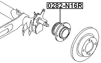 0282-N16R - REAR WHEEL HUB