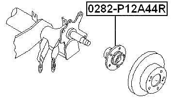 0282-P12A44R - REAR WHEEL HUB