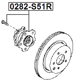 0282-S51R - REAR WHEEL HUB