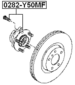 0282-Y50MF - FRONT WHEEL HUB