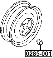 0285-001 - WHEEL NUT M12X1.25 L25.3