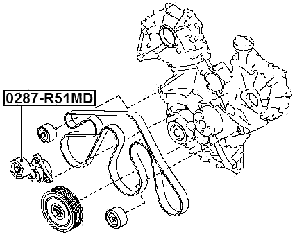 0287-R51MD - PULLEY TENSIONER KIT