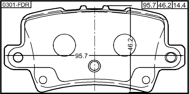 0301-FDR - PAD KIT, DISC BRAKE, REAR - KIT (INCLUDING BOLTS, WITH ANTI SQUEAL SHIM)