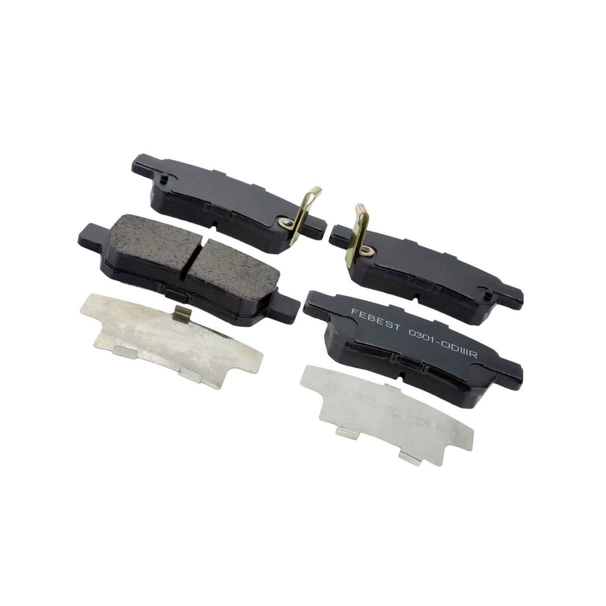 0301-ODIIIR - PAD KIT, DISC BRAKE, REAR - KIT (WITH ANTI SQUEAL SHIM) Braking System, Brake Pads