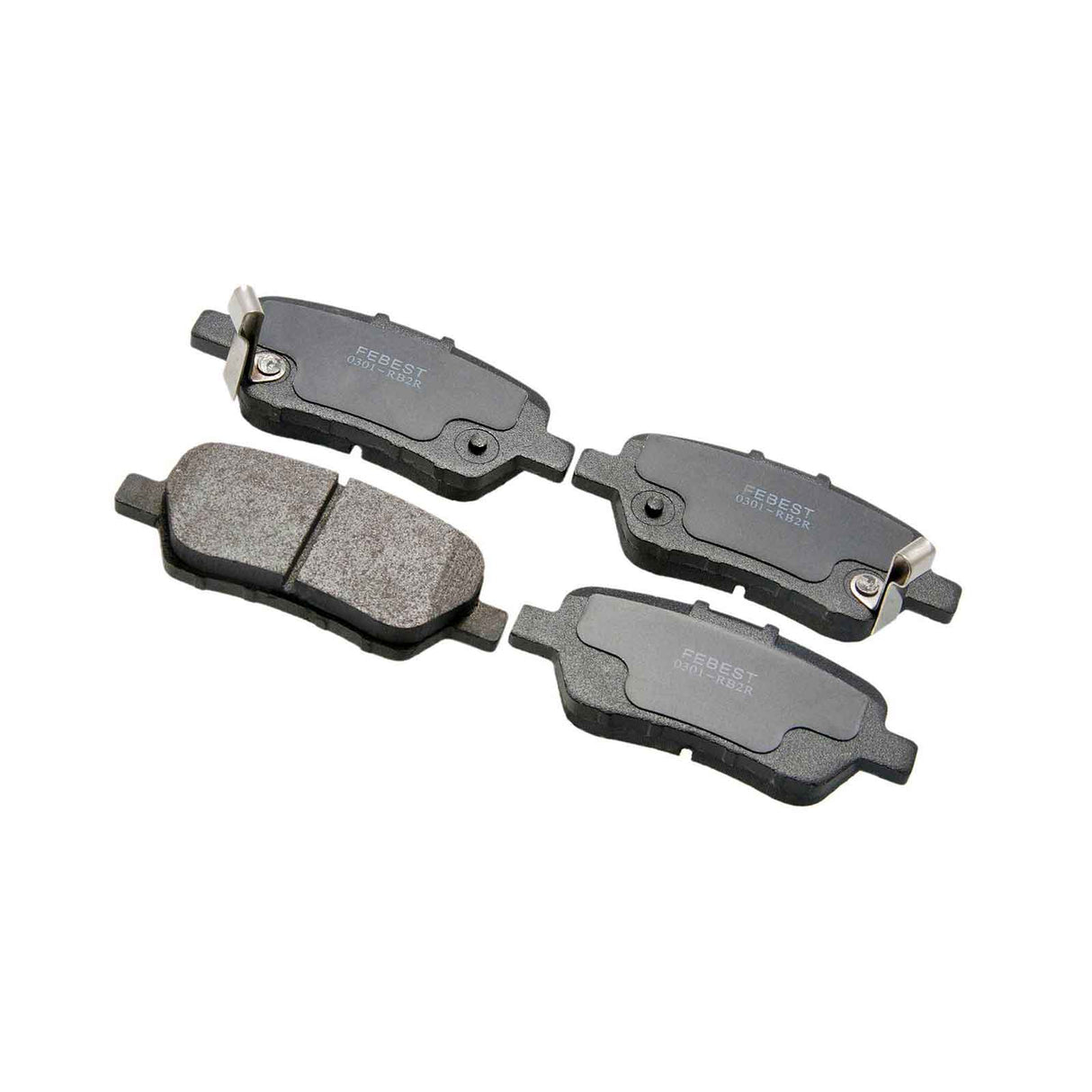 0301-RB2R - PAD KIT, DISC BRAKE, REAR (WITH ANTI SQUEAL SHIM) Braking System, Brake Pads