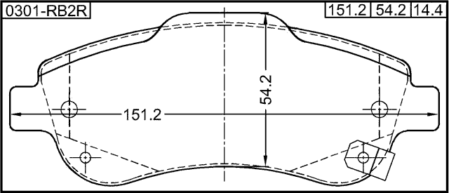 0301-REF - PAD KIT, DISC BRAKE, FRONT - KIT (WITH ANTI SQUEAL SHIM)