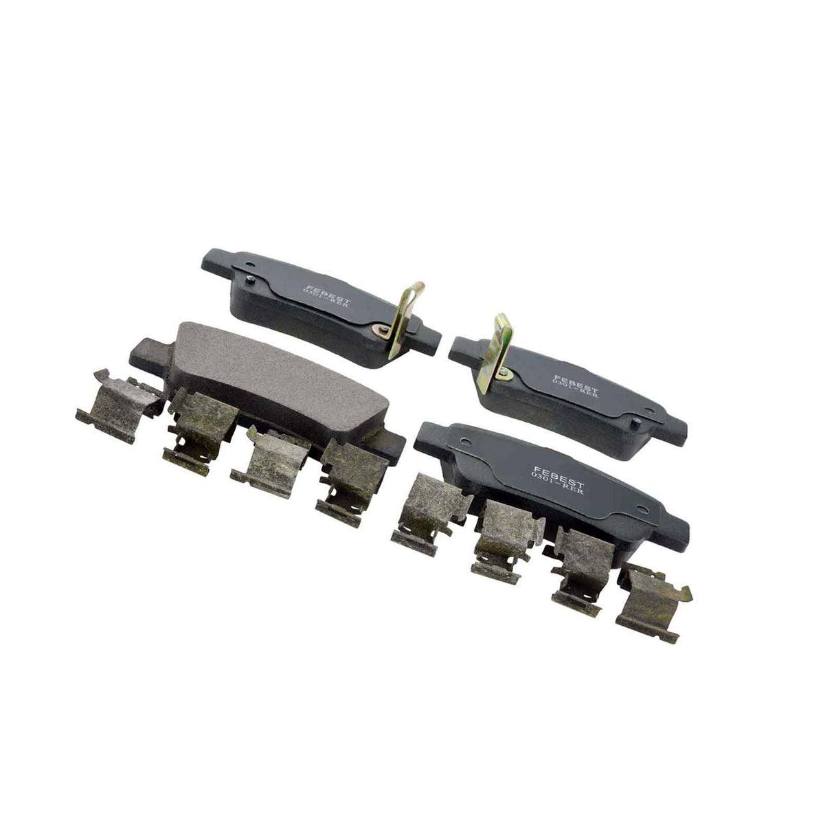 0301-RER - PAD KIT, DISC BRAKE, REAR - KIT (WITH ANTI SQUEAL SHIM) Braking System, Brake Pads