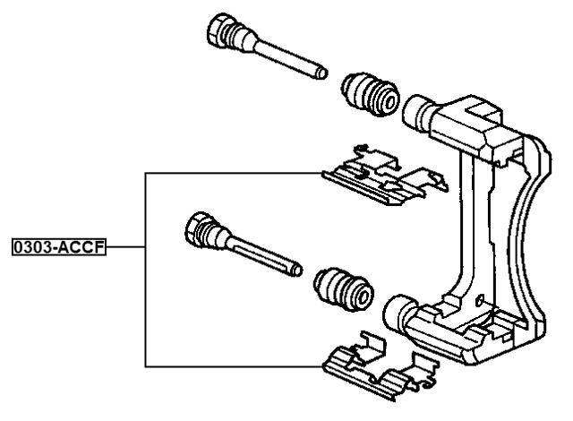 0303-ACCF - DISC BRAKE CLIP SET