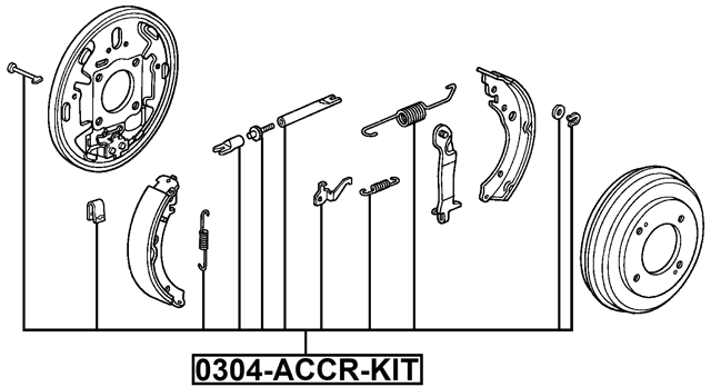 0304-ACCR-KIT - BRAKE SHOE FITTING KIT