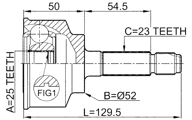 0310-047 - OUTER CV JOINT 25X52X23