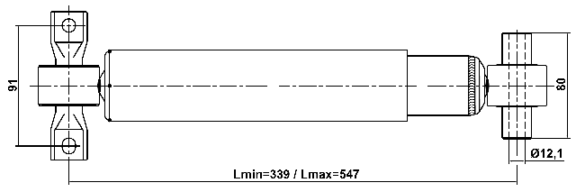 03110-006R - REAR SHOCK ABSORBER GAS.TWIN TUBE