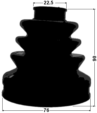 0315-CU2 - BOOT INNER CV JOINT KIT 76X90X22.5