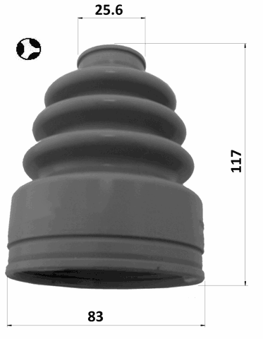 0315-YF4T - BOOT INNER CV JOINT KIT 83X117X25.6
