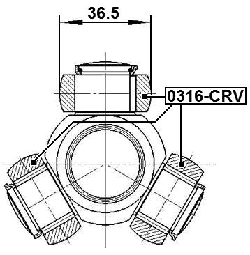0316-CRV - TRIPOD JOINT