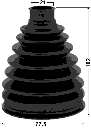 0317-CITY - BOOT OUTER CV JOINT KIT 77.5X102X21