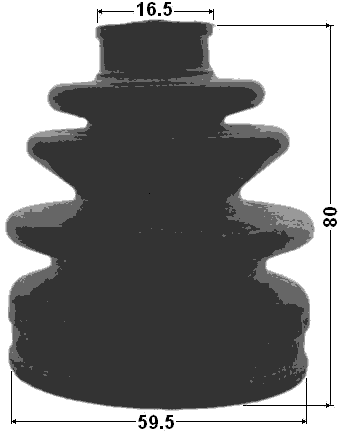 0317-HRV - BOOT OUTER CV JOINT KIT 59.5X80X16.5