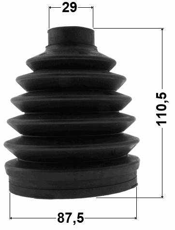 0317P-ODAT - BOOT OUTER CV JOINT KIT PVC 87.5X110.5X29