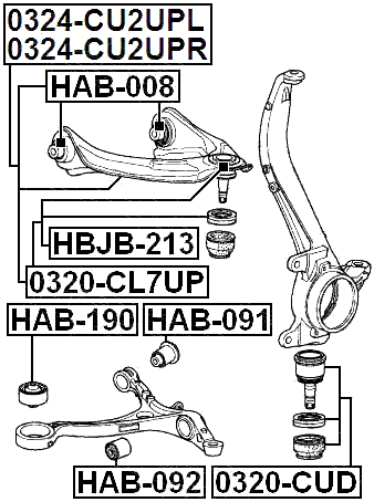 0320-CUD - BALL JOINT FRONT LOWER ARM
