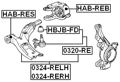 0320-RE - BALL JOINT FRONT LOWER ARM
