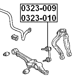 0323-010 - FRONT LEFT STABILIZER LINK / SWAY BAR LINK