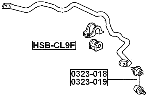 0323-018 - FRONT LEFT STABILIZER LINK / SWAY BAR LINK