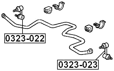 0323-023 - FRONT LEFT STABILIZER LINK / SWAY BAR LINK