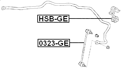 0323-GE - FRONT STABILIZER LINK / SWAY BAR LINK