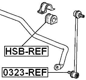 0323-REF - FRONT STABILIZER LINK / SWAY BAR LINK