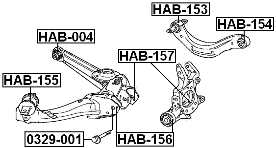 0329-001 - CAMBER ADJUSTING ECCENTRIC BOLT
