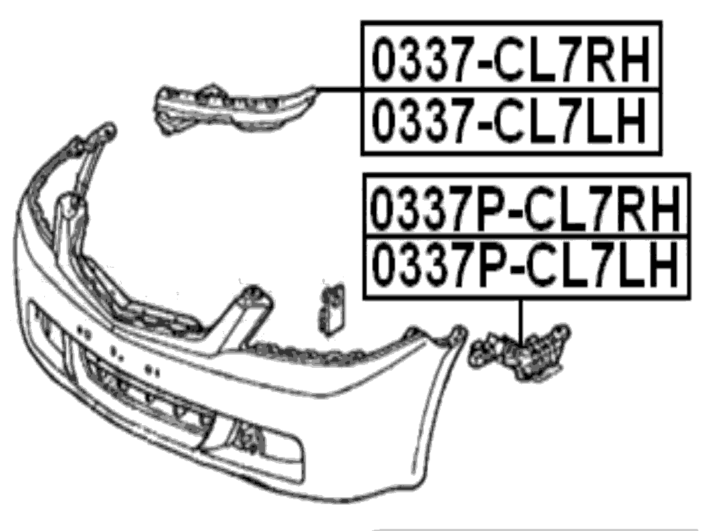 0337-CL7RH - RETAINER FRONT BUMPER RIGHT
