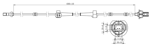 03606-009 - ABS SENSOR FRONT LEFT