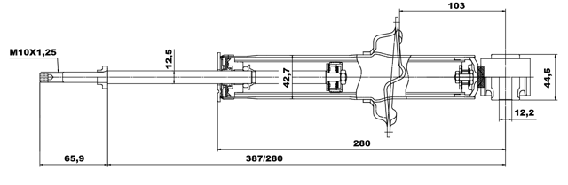 03658536R - REAR SHOCK ABSORBER