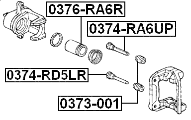 0374-RA6UP - REAR CALIPER SLIDE PIN