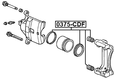 0375-CDF - FRONT BRAKE CALIPER REPAIR KIT (SET FOR ONE SIDE)