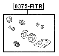 0375-FITR - REAR BRAKE CALIPER REPAIR KIT (SET FOR ONE SIDE)